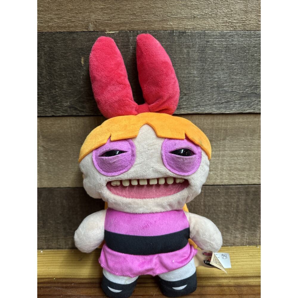 Fuggler Powerpuff Girls Blossom Plush ZURU Funny Ugly Monster Toy 9”